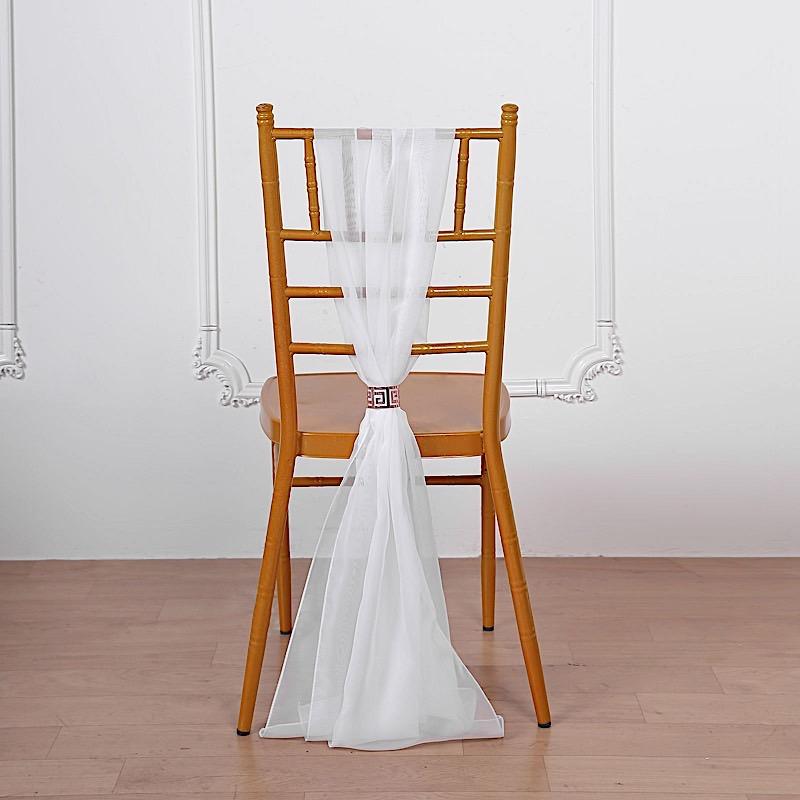5 pcs Premium Chiffon Wide Chair Sashes SASHP_24_046
