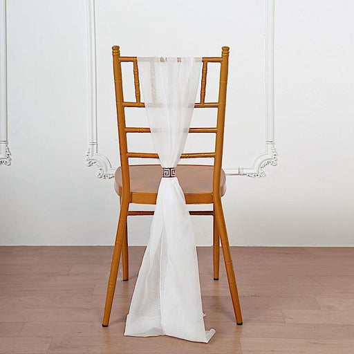 5 pcs Premium Chiffon Wide Chair Sashes SASHP_24_BURG