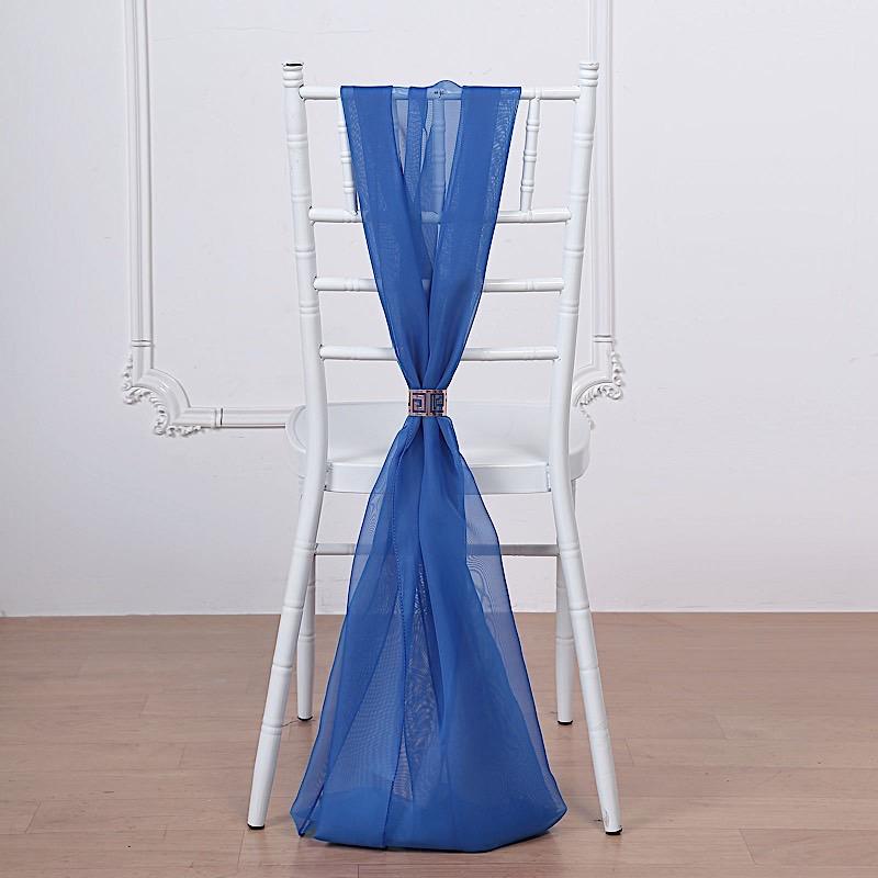 5 pcs Premium Chiffon Wide Chair Sashes SASHP_24_GOLD