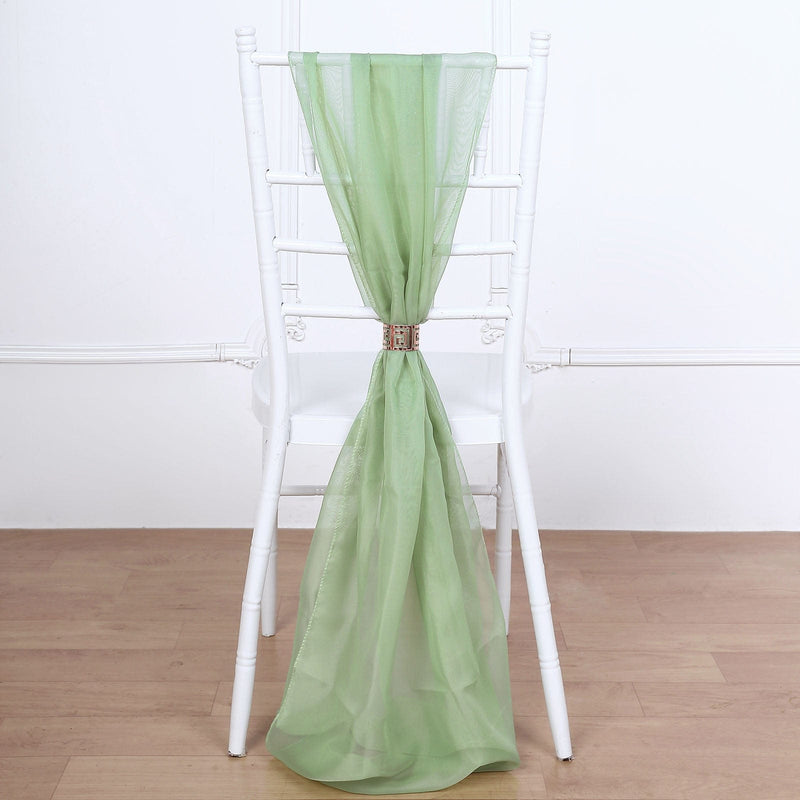 5 pcs Premium Chiffon Wide Chair Sashes SASHP_24_TERC