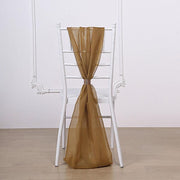 5 pcs Premium Chiffon Wide Chair Sashes SASHP_24_TURQ