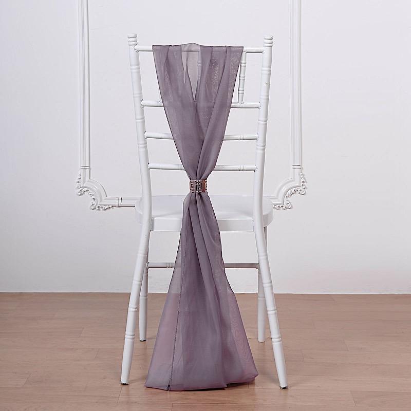 5 pcs Premium Chiffon Wide Chair Sashes