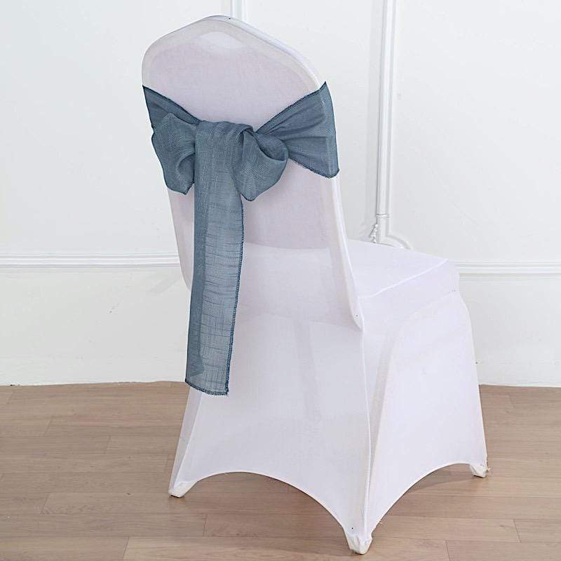 5 pcs Premium Faux Burlap Polyester Chair Sashes