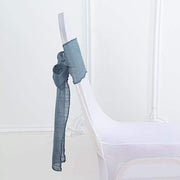 5 pcs Premium Faux Burlap Polyester Chair Sashes