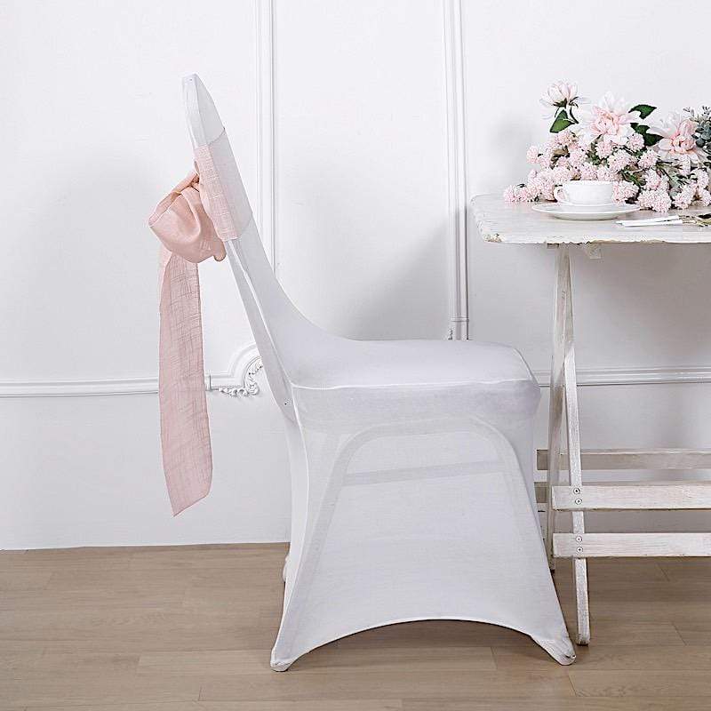 5 pcs Premium Faux Burlap Polyester Chair Sashes