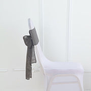 5 pcs Premium Faux Burlap Polyester Chair Sashes