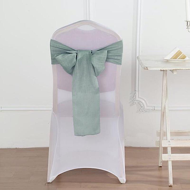 5 pcs Premium Faux Burlap Polyester Chair Sashes