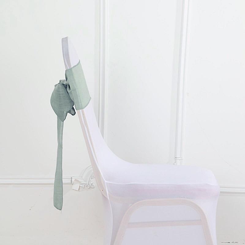 5 pcs Premium Faux Burlap Polyester Chair Sashes
