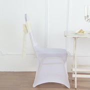 5 pcs Premium Faux Burlap Polyester Chair Sashes