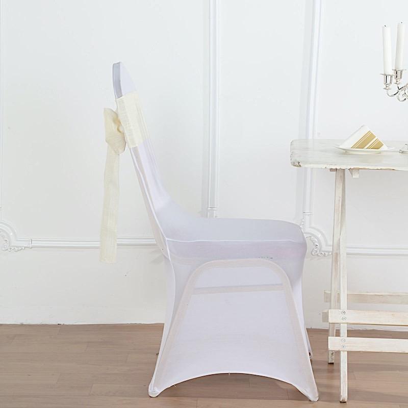 5 pcs Premium Faux Burlap Polyester Chair Sashes