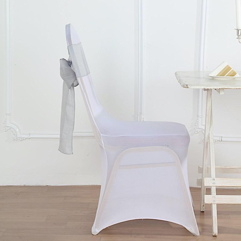 5 pcs Premium Faux Burlap Polyester Chair Sashes