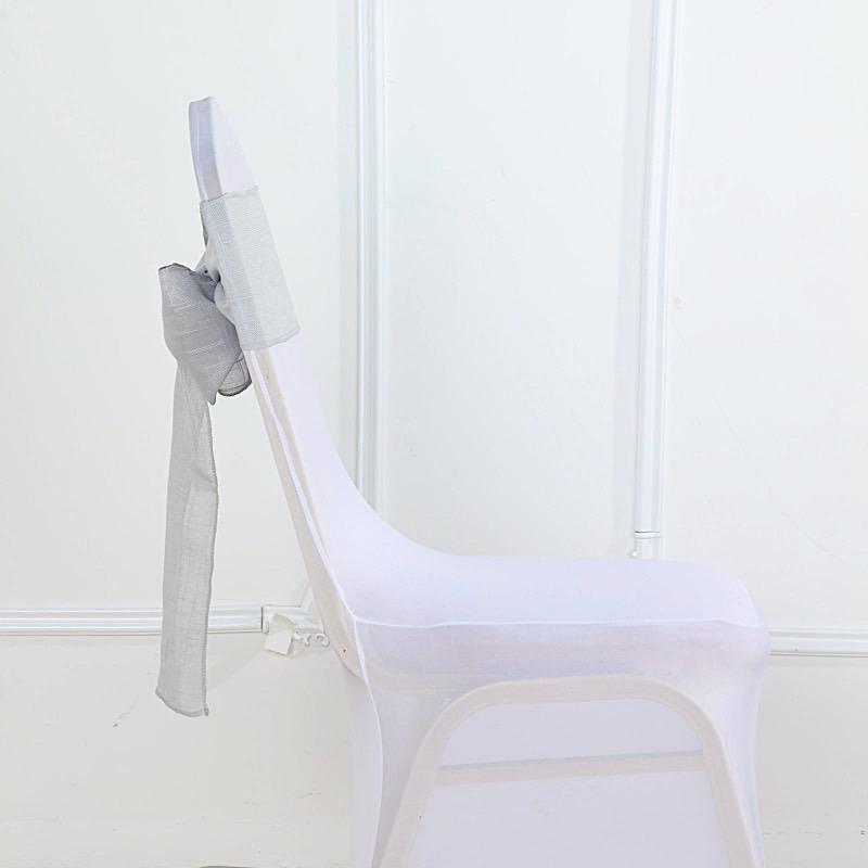 5 pcs Premium Faux Burlap Polyester Chair Sashes