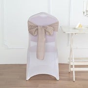 5 pcs Premium Faux Burlap Polyester Chair Sashes