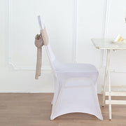 5 pcs Premium Faux Burlap Polyester Chair Sashes