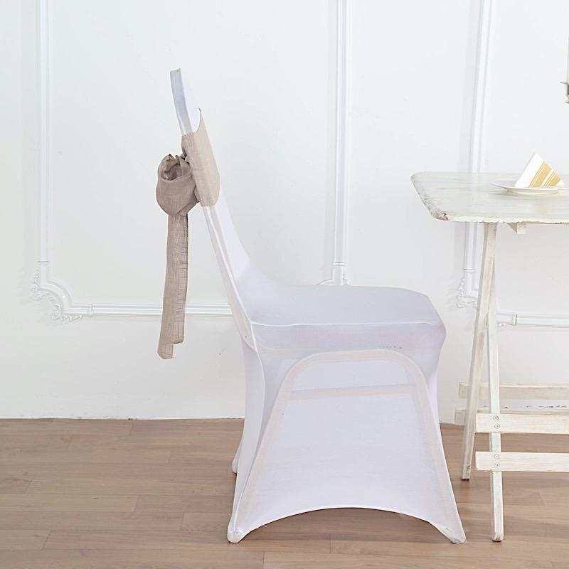 5 pcs Premium Faux Burlap Polyester Chair Sashes
