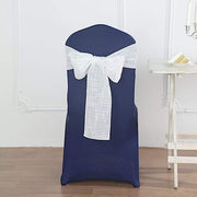 5 pcs Premium Faux Burlap Polyester Chair Sashes