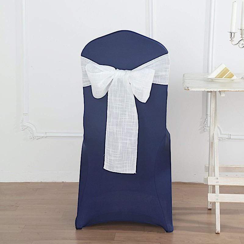 5 pcs Premium Faux Burlap Polyester Chair Sashes