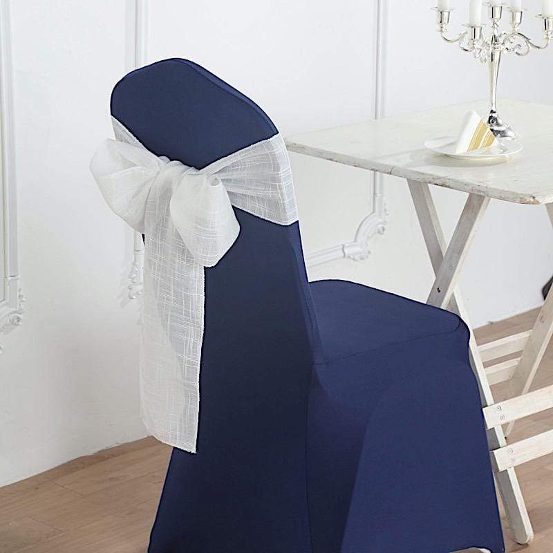 5 pcs Premium Faux Burlap Polyester Chair Sashes