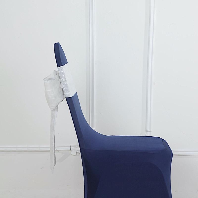 5 pcs Premium Faux Burlap Polyester Chair Sashes