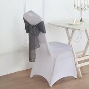 5 pcs Premium Faux Burlap Polyester Chair Sashes