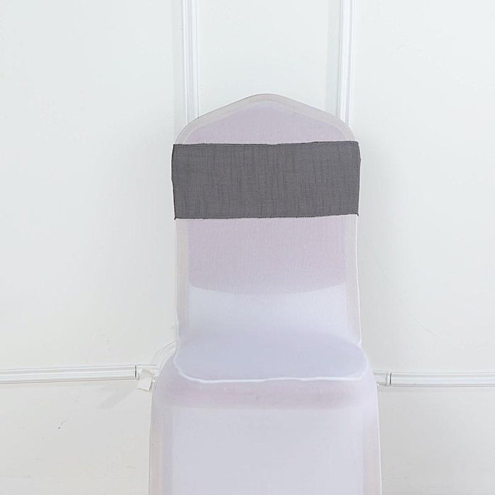 5 pcs Premium Faux Burlap Polyester Chair Sashes SASH_JUTE02_044