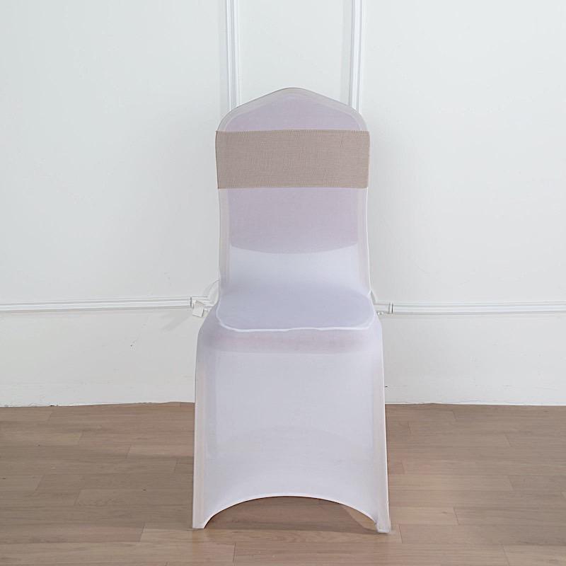 5 pcs Premium Faux Burlap Polyester Chair Sashes SASH_JUTE02_063