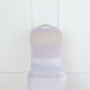 5 pcs Premium Faux Burlap Polyester Chair Sashes SASH_JUTE02_081