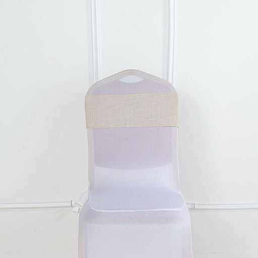 5 pcs Premium Faux Burlap Polyester Chair Sashes SASH_JUTE02_081