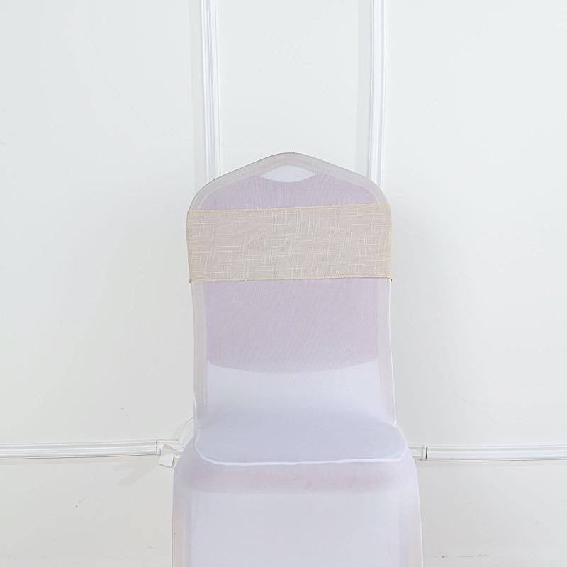 Premium Faux Burlap Polyester Chair Sashes