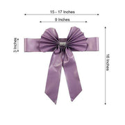 5 pcs Reversible Satin and Faux Leather Bow Tie Chair Sashes with Buckles