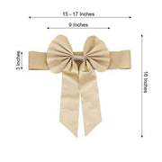 5 pcs Reversible Satin and Faux Leather Bow Tie Chair Sashes with Buckles