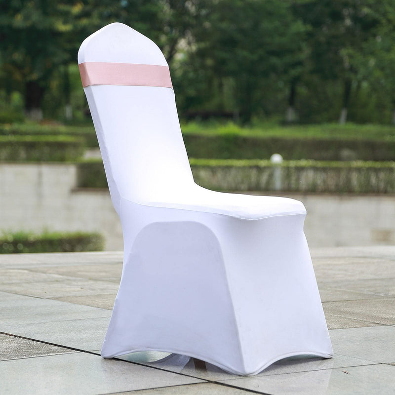 5 pcs Reversible Satin and Faux Leather Bow Tie Chair Sashes with Buckles - Dusty Rose SASH_SS01_MAUV