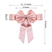5 pcs Reversible Satin and Faux Leather Bow Tie Chair Sashes with Buckles