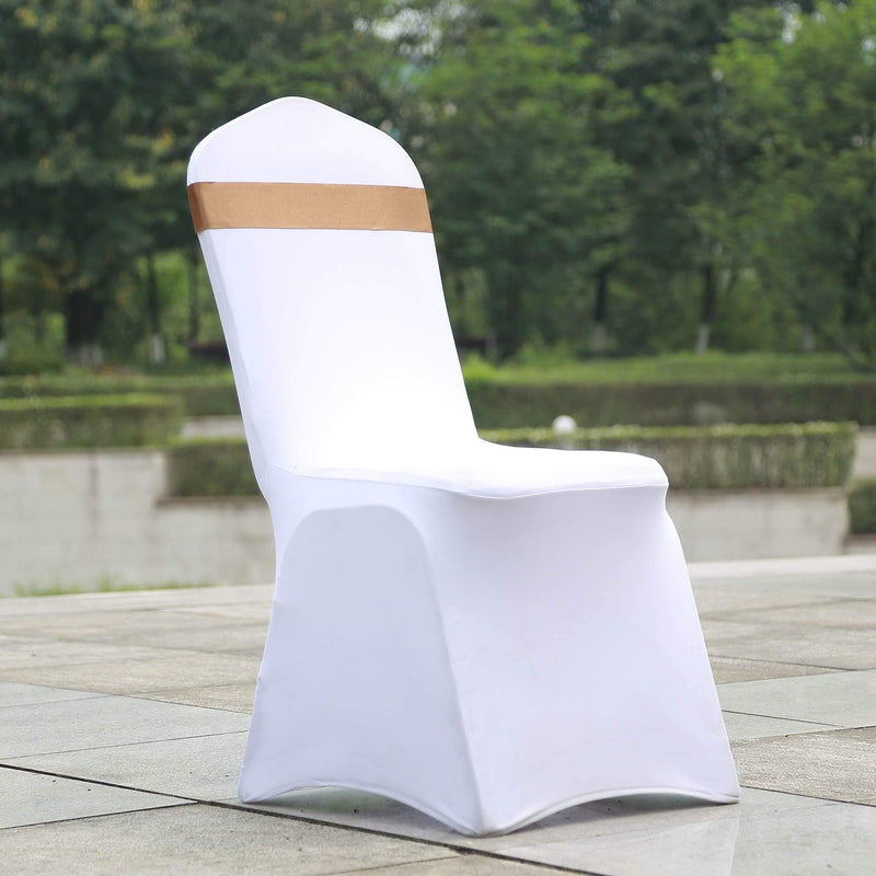 5 pcs Reversible Satin and Faux Leather Bow Tie Chair Sashes with Buckles