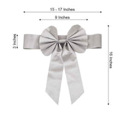 5 pcs Reversible Satin and Faux Leather Bow Tie Chair Sashes with Buckles