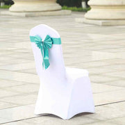 5 pcs Reversible Satin and Faux Leather Bow Tie Chair Sashes with Buckles