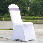 5 pcs Reversible Satin and Faux Leather Bow Tie Chair Sashes with Buckles