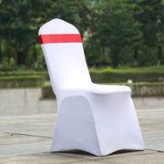 5 pcs Reversible Satin and Faux Leather Bow Tie Chair Sashes with Buckles