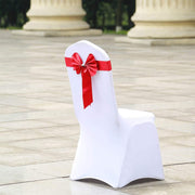 5 pcs Reversible Satin and Faux Leather Bow Tie Chair Sashes with Buckles