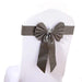 5 pcs Reversible Satin and Faux Leather Bow Tie Chair Sashes with Buckles SASH_SS01_044