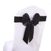 5 pcs Reversible Satin and Faux Leather Bow Tie Chair Sashes with Buckles SASH_SS01_BLK
