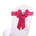 5 pcs Reversible Satin and Faux Leather Bow Tie Chair Sashes with Buckles SASH_SS01_FUSH