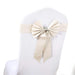 5 pcs Reversible Satin and Faux Leather Bow Tie Chair Sashes with Buckles SASH_SS01_IVR