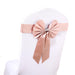5 pcs Reversible Satin and Faux Leather Bow Tie Chair Sashes with Buckles SASH_SS01_MAUV