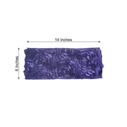 5 pcs Satin Rosette Fitted Spandex Chair Sashes