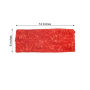 5 pcs Satin Rosette Fitted Spandex Chair Sashes