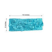 5 pcs Satin Rosette Fitted Spandex Chair Sashes