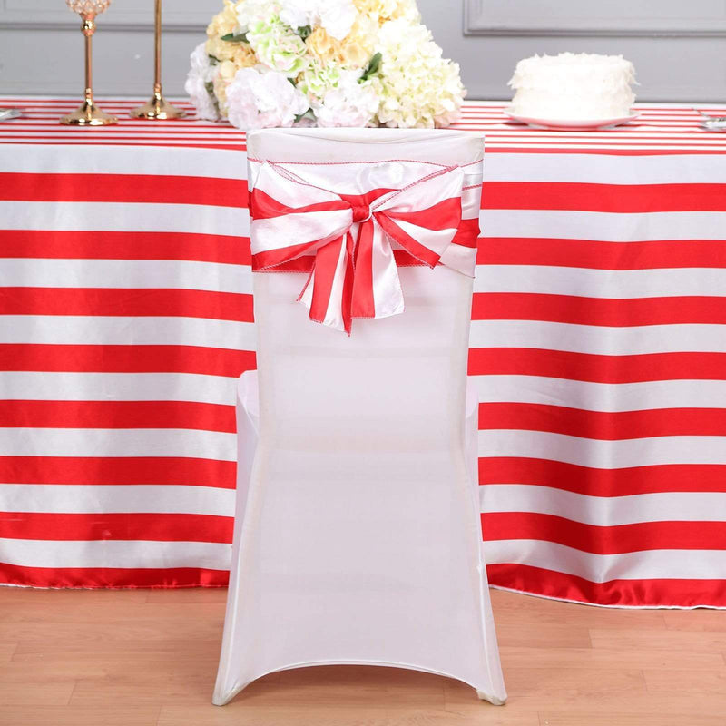 5 pcs Satin Stripe Chair Sashes