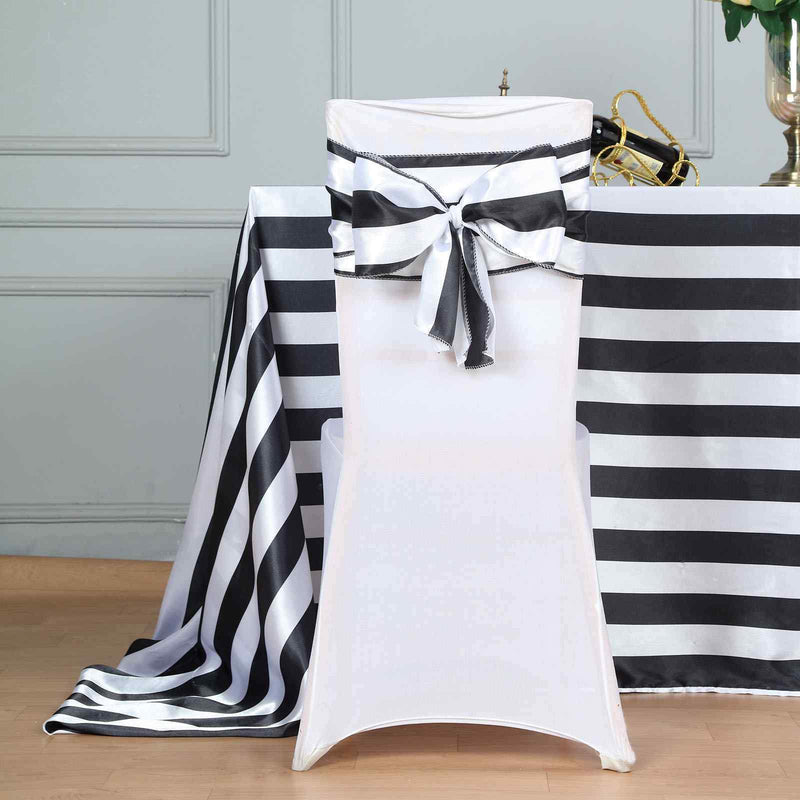5 pcs Satin Stripe Chair Sashes