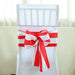 5 pcs Satin Stripe Chair Sashes SASH_15_RED